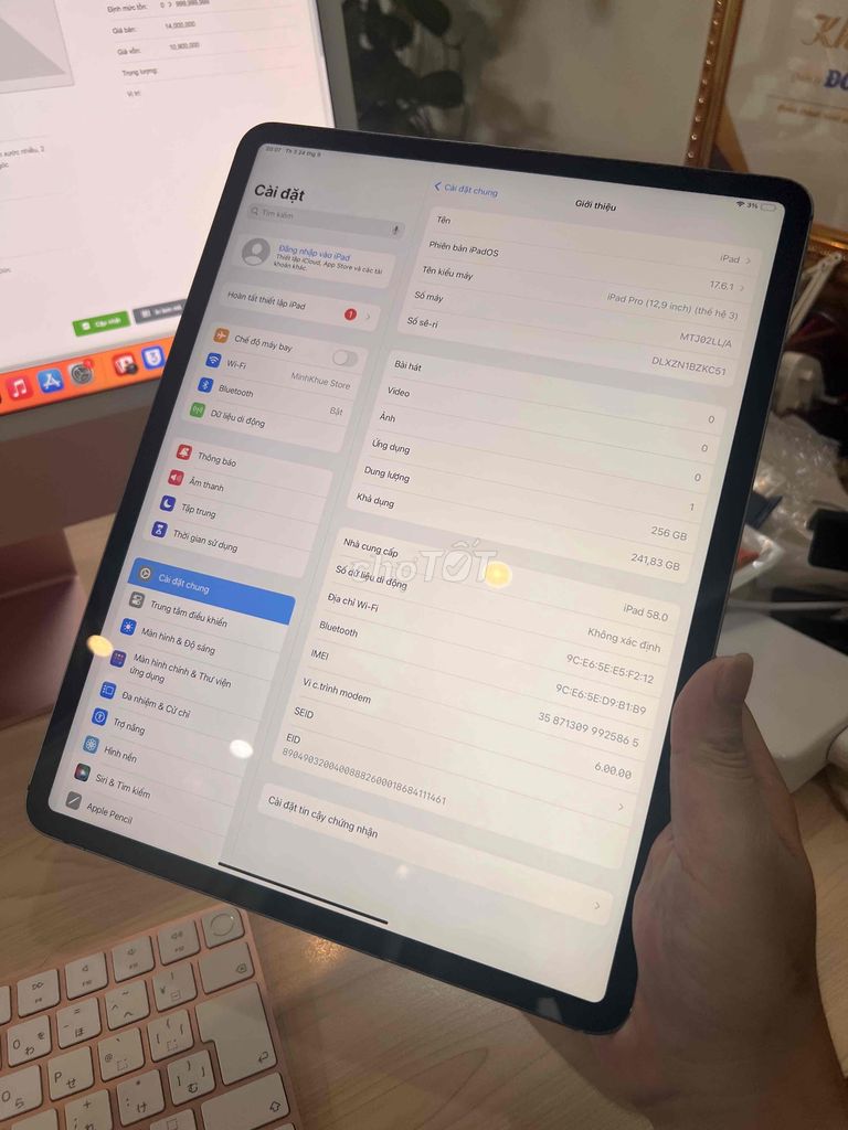 iPad Pro 12.9 inch 2018 256GB wifi quốc tế rẻ