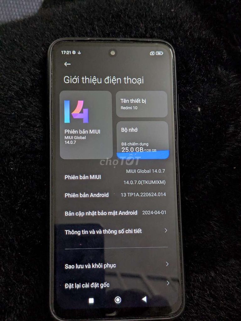 Xiaomi Redmi 10 Prime 128GB Nâu. Mua bán Điện thoại tại Thành phố Thủ Dầu Một Bình Dương được đăng bởi Thanh Tâm hình 1