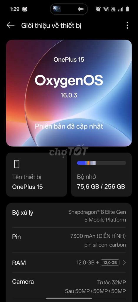 OnePlus 15 256GB Vàng cát. Mua bán Điện thoại tại Quận Tây Hồ Hà Nội được đăng bởi hieu hoang hình 1