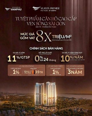 Căn hộ Vlasta Premium toà tháp đôi giá *** q7 .TT sớm ck 11%
