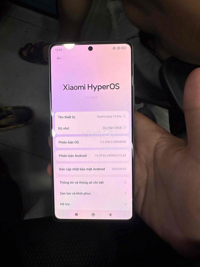Xiaomi Redmi Note 13 Pro 8GB/128GB Xanh. Mua bán Điện thoại tại Quận 12 Tp Hồ Chí Minh được đăng bởi Long Đinh Huỳnh hình 1