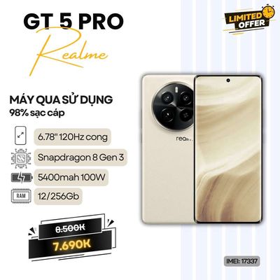 ✔️REALME GT 5 PRO TRẮNG/MẠNH/ÊM. Mua bán Điện thoại tại Quận Ninh Kiều Cần Thơ được đăng bởi Zelda Phone
