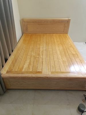 giường gỗ sồi tự nhiên vạt phản bao bền 1m6x2m
