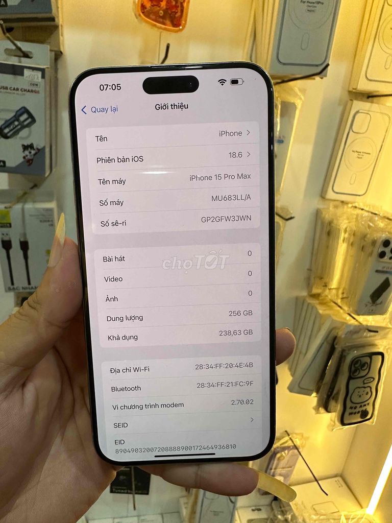 iPhone 15 Pro Max 256GB Titan tự nhiên LL/A. Mua bán Điện thoại tại Quận Kiến An Hải Phòng được đăng bởi Híp Tùng hình 1