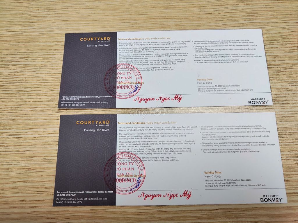 Pass voucher phòng tại Courtyard Danang Han River