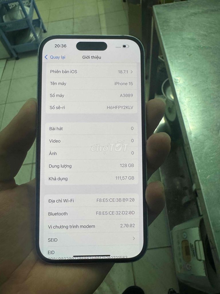 Apple iPhone 15 128GB Đã sử dụng. Mua bán Điện thoại tại Quận Phú Nhuận Tp Hồ Chí Minh được đăng bởi lihge ghị hình 1