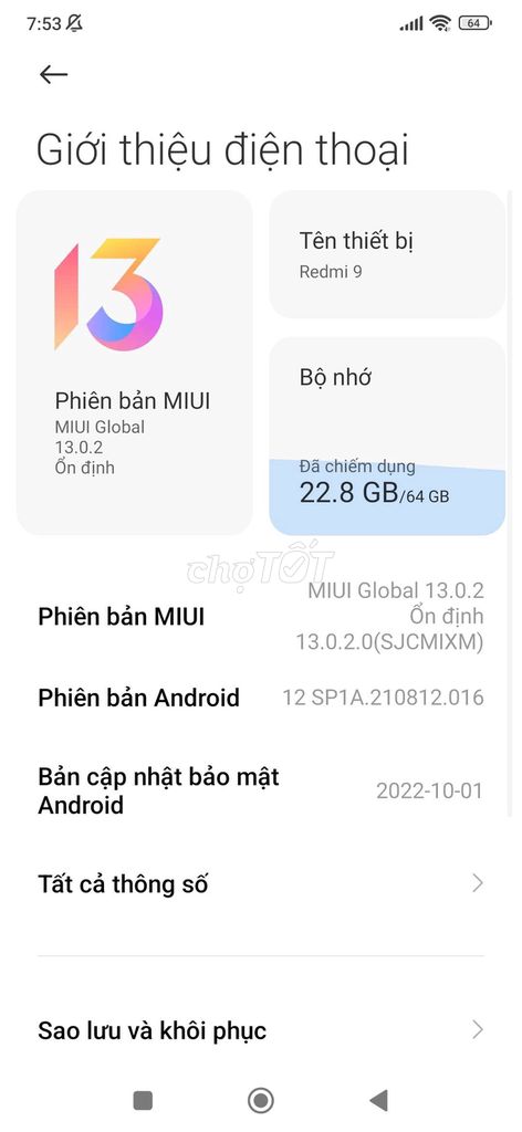 Điện thoại Redmi 9