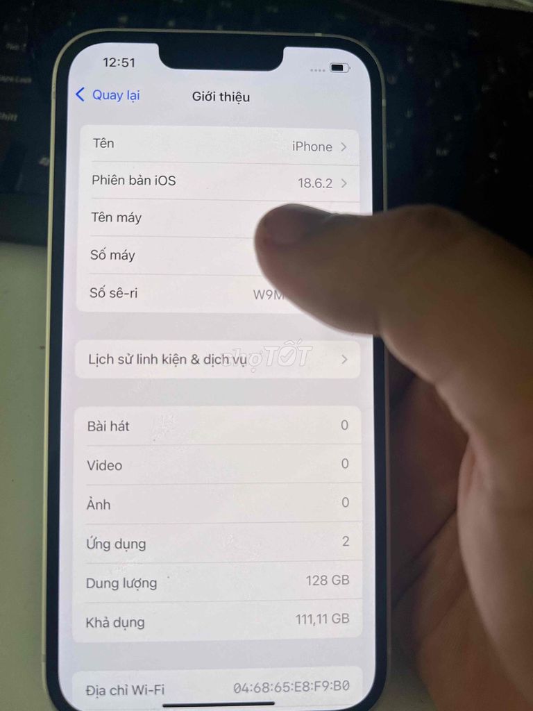 Apple iPhone 13 128GB Trắng. Mua bán Điện thoại tại Quận Ninh Kiều Cần Thơ được đăng bởi Trần Long  hình 1