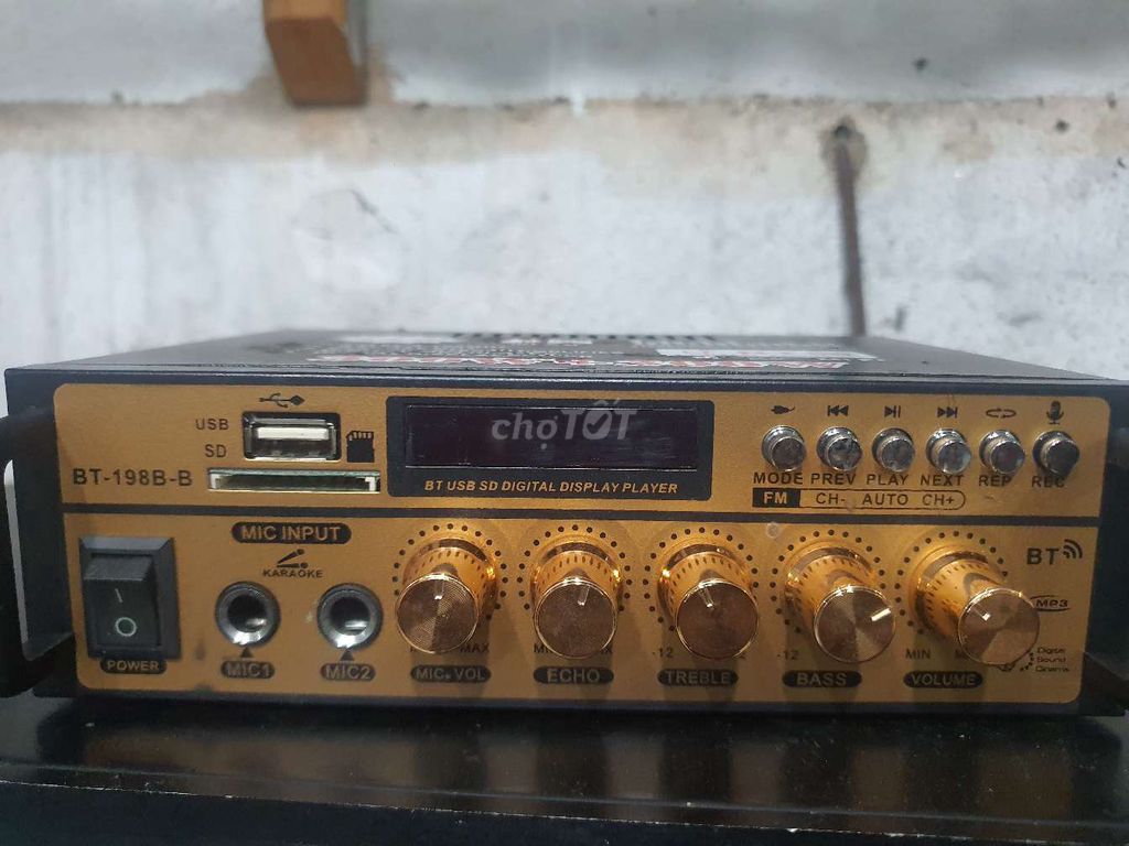 Amply karaoke BT-198B-B Đen. Mua bán Tivi, Âm thanh tại Huyện Mê Linh Hà Nội được đăng bởi Hoàng tài hình 1