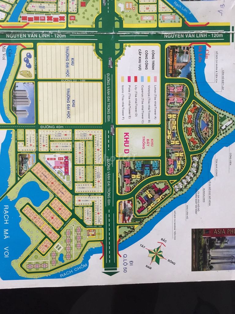 Bán lô đất KDC 13E, Phong Phú, Bình Chánh. Giá: 63 triệu/m2, Dt: 7*20m