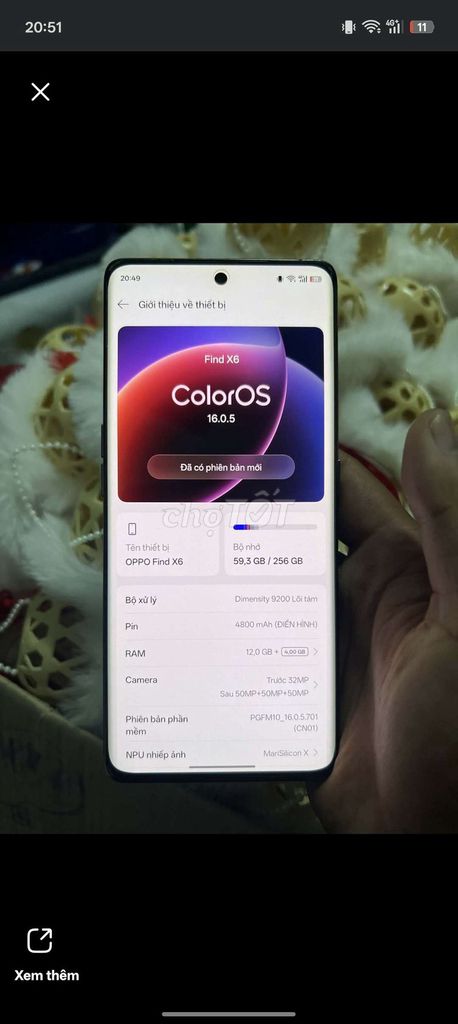 Oppo Find X6 256GB Đen. Mua bán Điện thoại tại Huyện Hóc Môn Tp Hồ Chí Minh được đăng bởi nghia phan hình 1