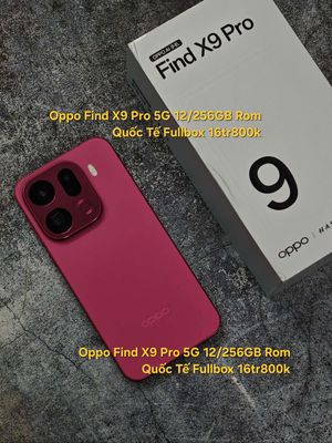 Oppo Find X9 Pro 5G 256GB Đỏ Fullbox Rom Quốc Tế