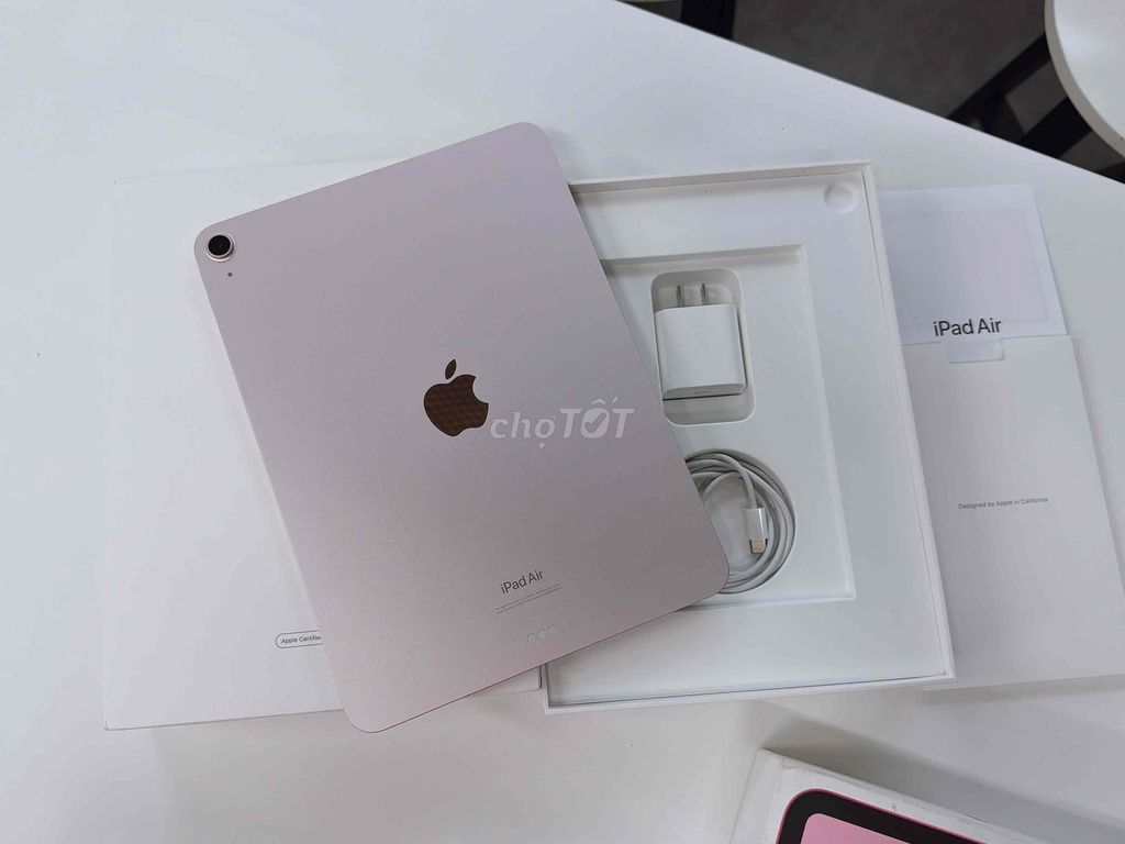 Apple iPad Air 5 M1 64GB Hồng BH 4/2027 5L sạc. Mua bán Máy tính bảng tại Quận 10 Tp Hồ Chí Minh được đăng bởi Táo Tốt Apple  hình 1