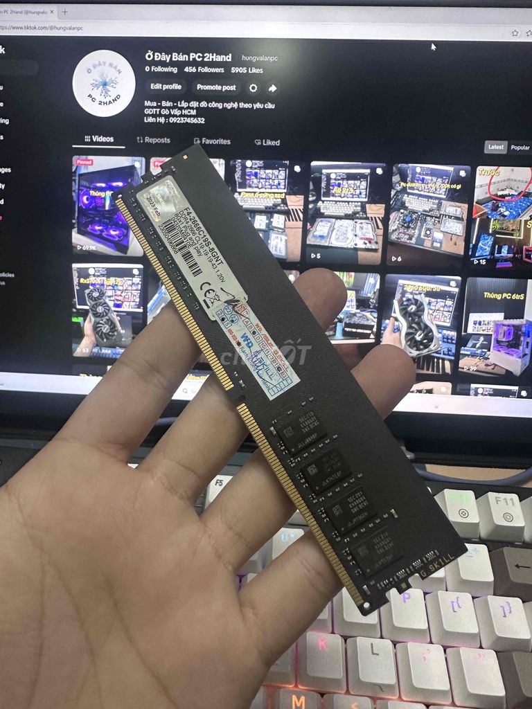 RAM Gskill 8GB 2666MHz Đen. Mua bán Linh kiện (RAM, Card...) tại Quận Gò Vấp Tp Hồ Chí Minh được đăng bởi Ở Đây Bán PC2hand tiktok hình 1