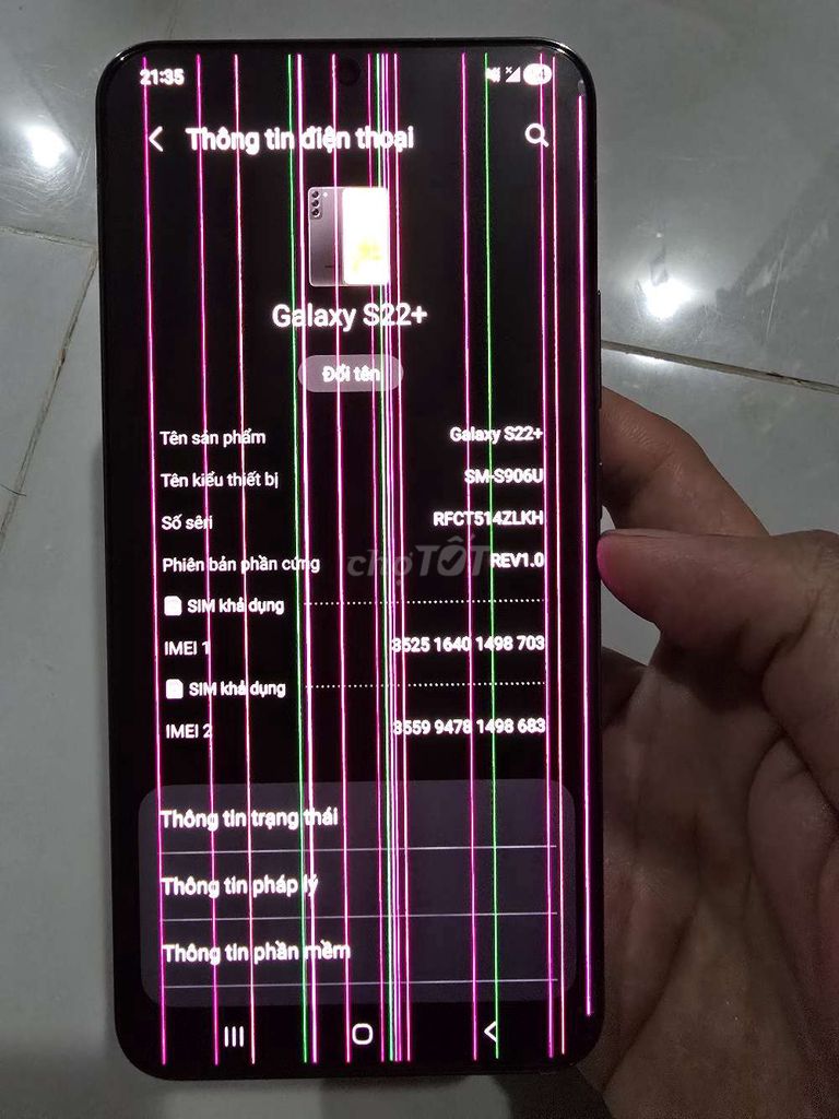 Samsung s22+ màu đen lock mỹ k dùng sim. Mua bán Điện thoại tại Quận 1 Tp Hồ Chí Minh được đăng bởi Nguyễn Khánh hình 1