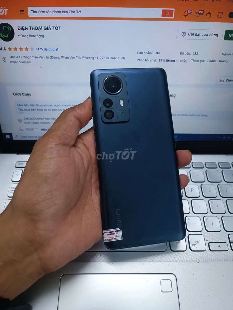 XIAOMI 12 PRO 12GB.256GB PIN 4600 SNAP 8 GEN 1. Mua bán Điện thoại tại Quận Bình Thạnh Tp Hồ Chí Minh được đăng bởi Dân Mobile hình 1