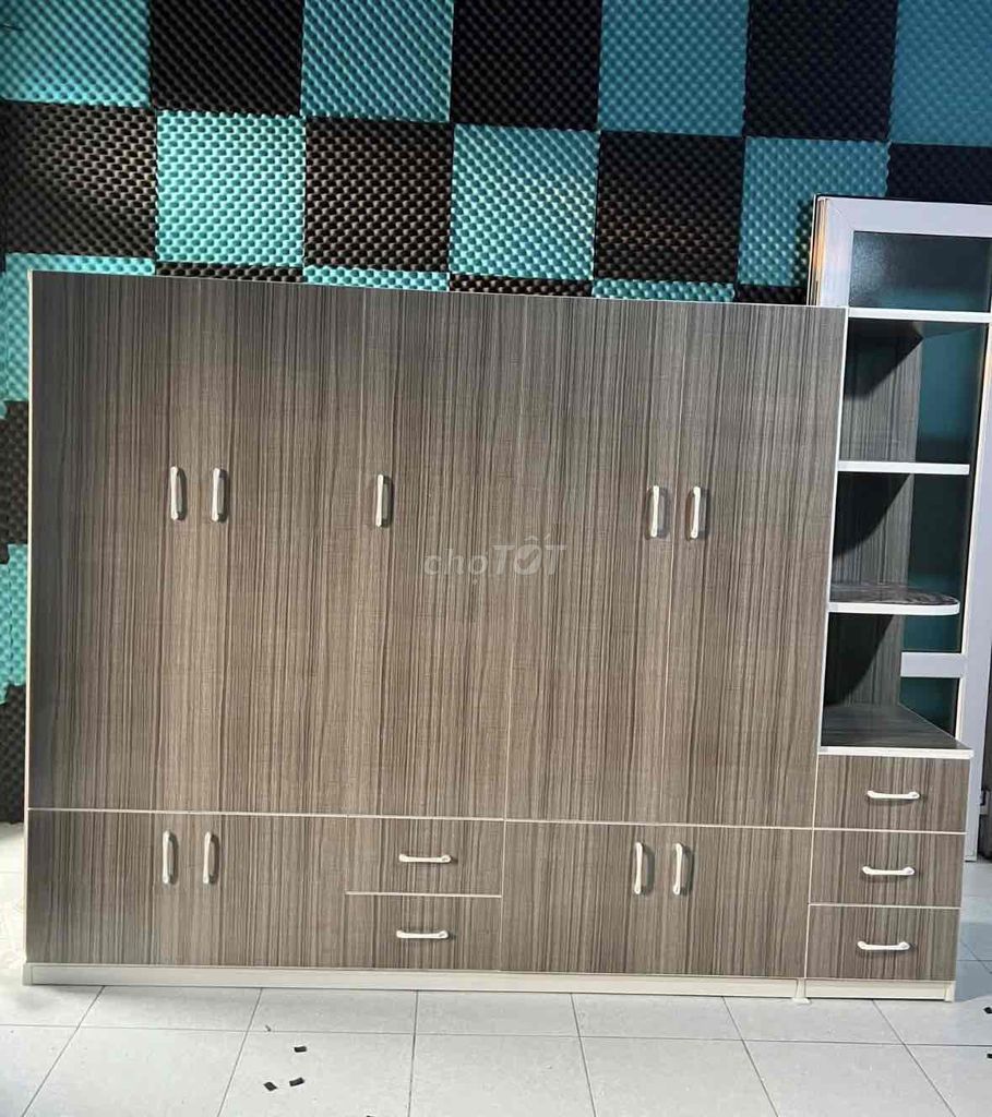 Tủ quần áo Nhựa Vân gỗ xám 2m45. Mua bán Tủ, kệ gia đình tại Quận 4 Tp Hồ Chí Minh được đăng bởi Hong Le hình 1