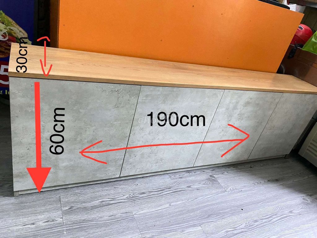 Tủ gỗ 190x60x30cm Mới 98%. Mua bán Tủ, kệ gia đình tại Quận 6 Tp Hồ Chí Minh được đăng bởi Trung Nguyễn hình 1