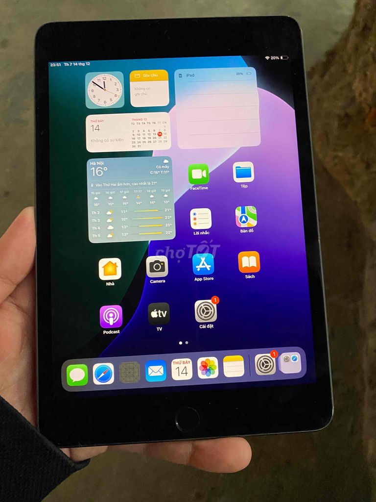 ipad mini 5 64g wifi màu xám nguyên zin