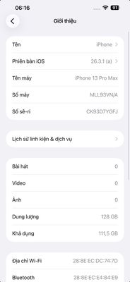 Thanh lý iPhone 13 Pro Max 128GB Sierra Blue VN/A