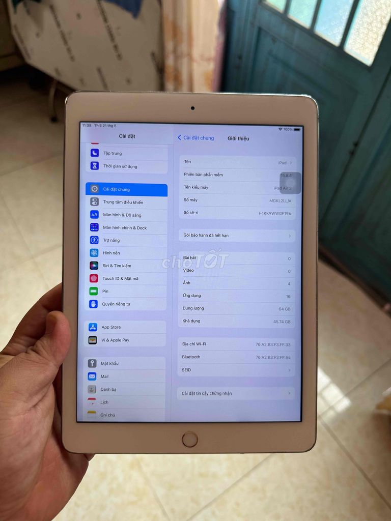Apple iPad Air 2 64GB Bạc. Mua bán Máy tính bảng tại Quận Bình Tân Tp Hồ Chí Minh được đăng bởi Lợi Trần hình 1