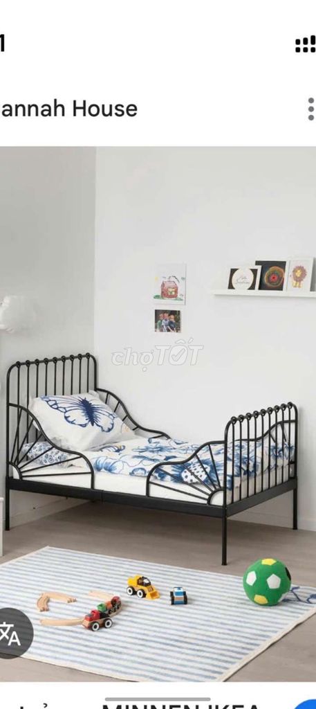 Giường IKEA Kim loại Đen Hiện đại. Mua bán Giường, chăn ga gối nệm tại Quận Ba Đình Hà Nội được đăng bởi Dong Phan hình 1