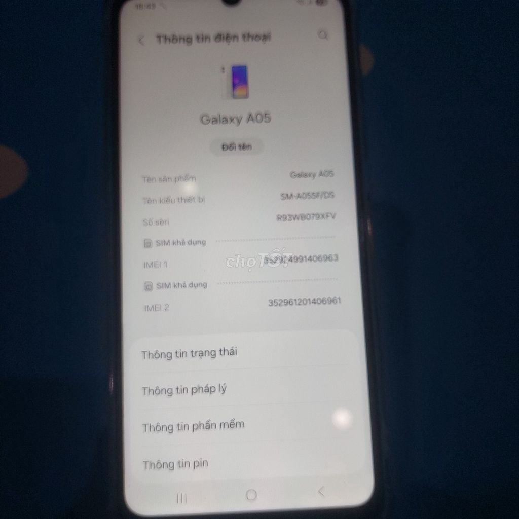 Samsung Galaxy A05 128GB. Mua bán Điện thoại tại Thành phố Thủ Dầu Một Bình Dương được đăng bởi PHAN THANH TIẾN hình 1