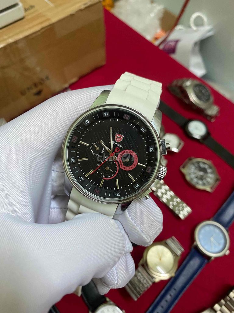 Đồng hồ Shark Sport Nam Trắng 44mm. Mua bán Đồng hồ tại Huyện Thủ Thừa Long An được đăng bởi MINH PHAT hình 1