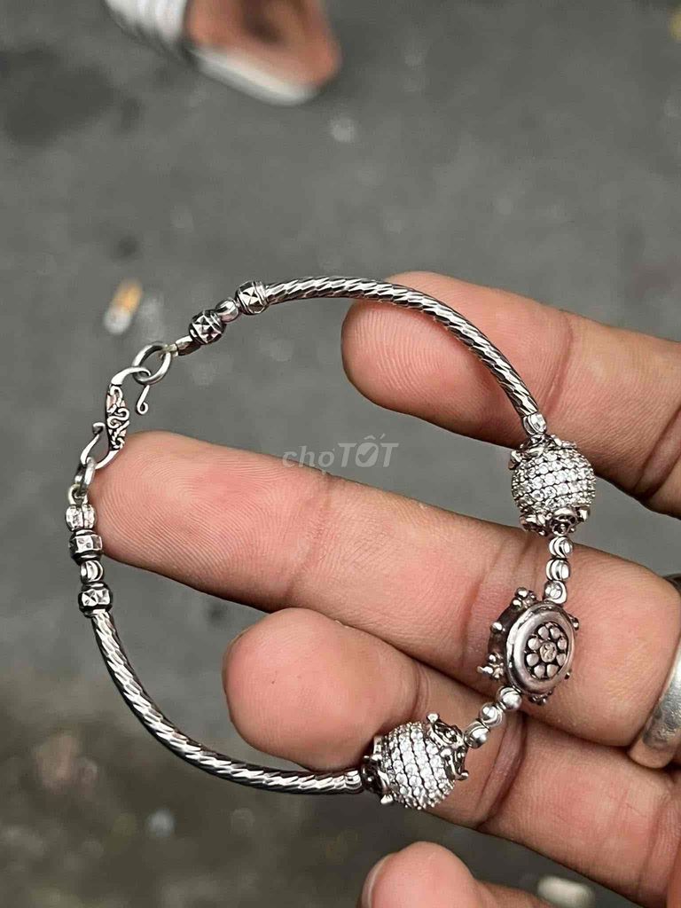 Kiềng bạc lắc đeo Bracelet ngoại Unisex style