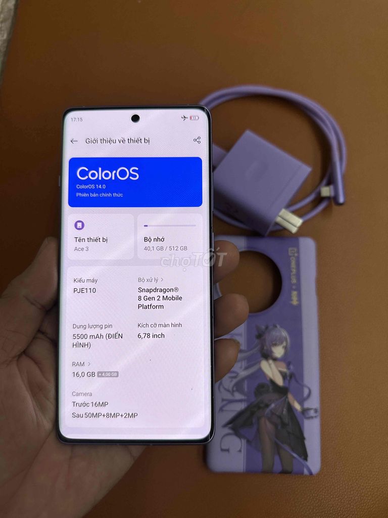 Oppo Ace 3 512GB Tím 99,9% mới. Mua bán Điện thoại tại Quận 10 Tp Hồ Chí Minh được đăng bởi Toàn Thắng hình 1