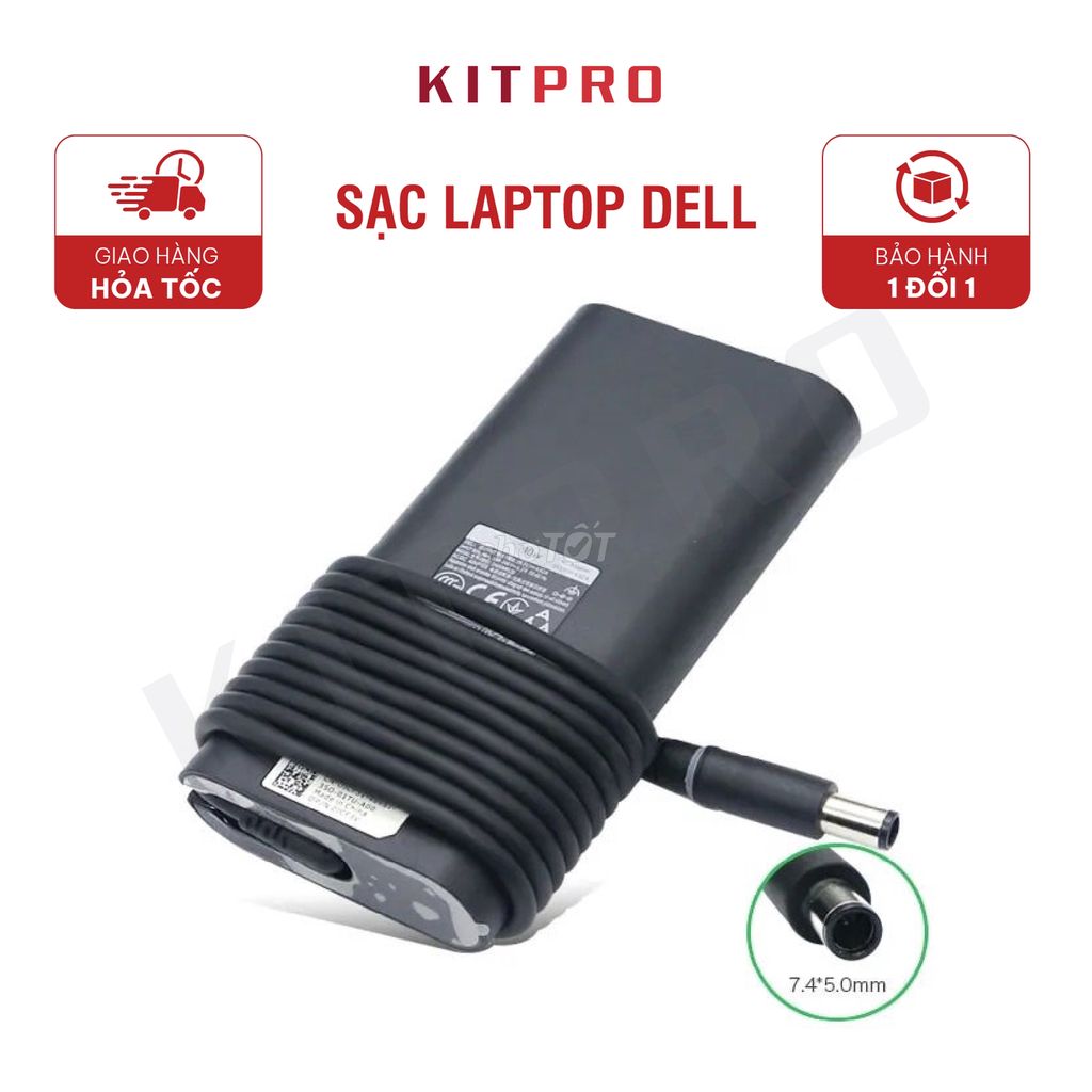 Sạc Laptop Dell Zin 19.5V 4.62A 90W Đầu To Fullbox