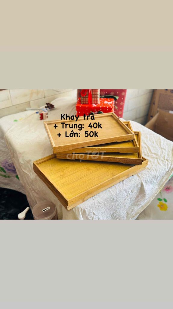 KHAY DECOR BƯNG TRÀ, CÀ PHÊ BÁN QUÁN CÁC KIỂU