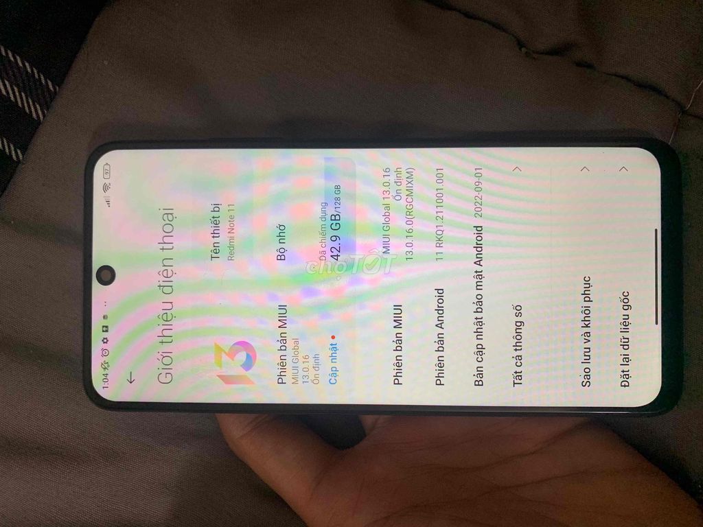 Xiaomi Redmi Note 11 128GB Ram 4GB Đen. Mua bán Điện thoại tại Quận Hoàng Mai Hà Nội được đăng bởi Dưỡng Mai hình 1