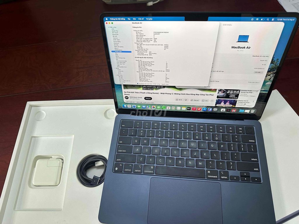 Apple MacBook Air M2 8GB/256GB fullbox màu midnigh. Mua bán Laptop tại Quận Cầu Giấy Hà Nội được đăng bởi le hieu hình 1