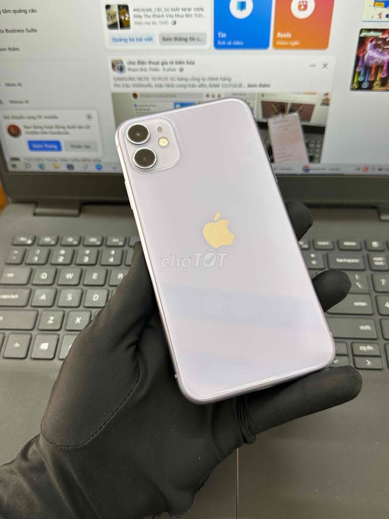 Apple iPhone 11 128GB Tím MÁY ZIN QUỐC TẾ. Mua bán Điện thoại tại Thành phố Biên Hòa Đồng Nai được đăng bởi DT MOBILE BIÊN HOÀ hình 1