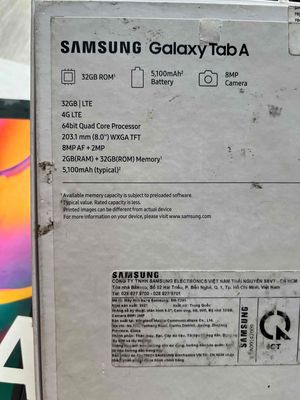 samssung Tab A8.0 -2019 full box. Mua bán Máy tính bảng tại Quận 8 Tp Hồ Chí Minh được đăng bởi Tuấn Tuấn