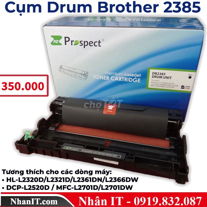 Cụm trống Brother DR2385 Đen. Mua bán Đồ dùng văn phòng tại Quận Cái Răng Cần Thơ được đăng bởi Nhan IT hình 1