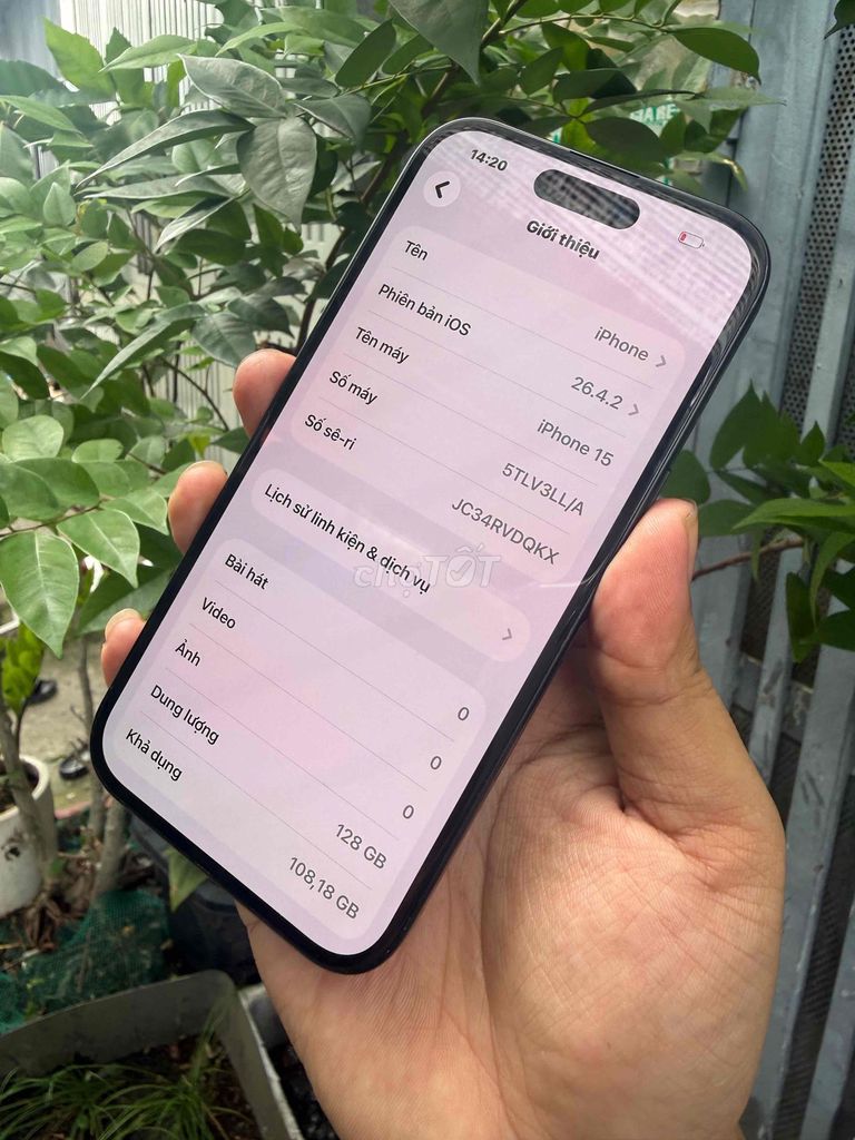 iPhone 15 128GB Đen. Mua bán Điện thoại tại Huyện Bình Chánh Tp Hồ Chí Minh được đăng bởi Lâm mobiphone hình 1