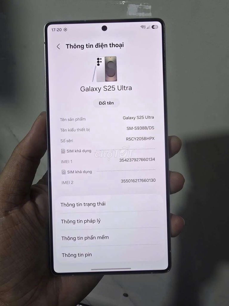 Samsung S25 Ultra Trắng 12GB/512GB. Mua bán Điện thoại tại Quận Gò Vấp Tp Hồ Chí Minh được đăng bởi Anh Ba  Hàng hiệu tuyển Chuyên bán Online uy tín hình 1