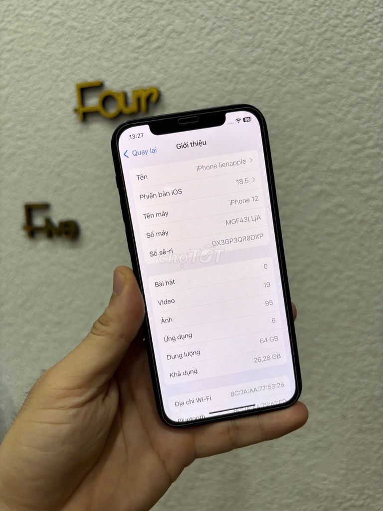iPhone 12 64GB Đen Quốc tế Full Zin. Mua bán Điện thoại tại Quận Bắc Từ Liêm Hà Nội được đăng bởi Cửa hàng Bính Táo hình 1