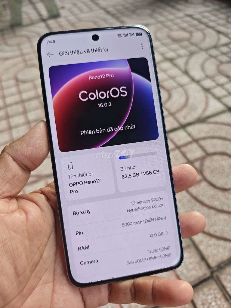 Oppo Reno 12 Pro 5G Tím. Mua bán Điện thoại tại Huyện Củ Chi Tp Hồ Chí Minh được đăng bởi Quốc Thanh hình 1