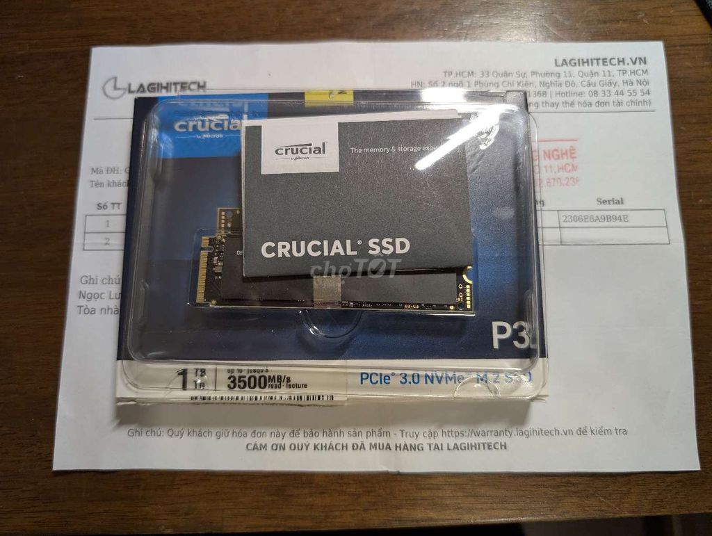 Crucial P3 1TB 99%. Mua bán Linh kiện (RAM, Card...) tại Quận 3 Tp Hồ Chí Minh được đăng bởi Minh hình 1