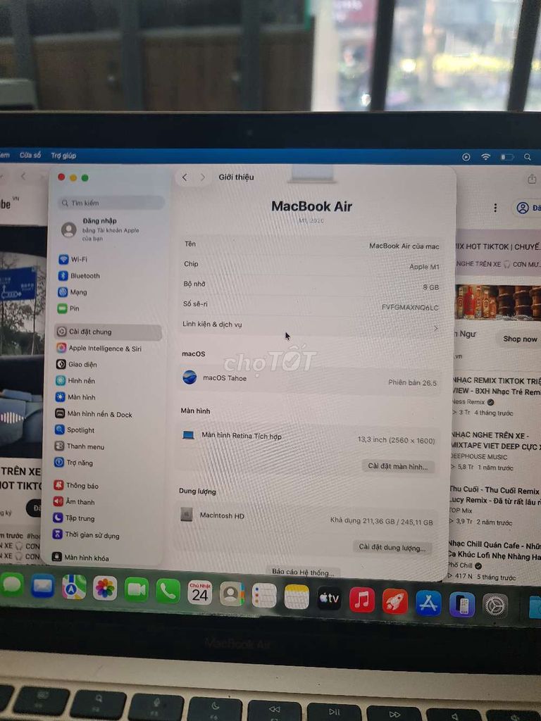 Apple MacBook Air M1 8GB/256GB. Mua bán Laptop tại Quận Hai Bà Trưng Hà Nội được đăng bởi Hoàng Hoài hình 1