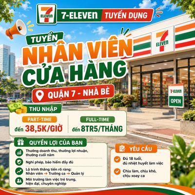 [QUẬN 7-NHÀ BÈ] TUYỂN DỤNG 35 NHÂN VIÊN CỬA HÀNG