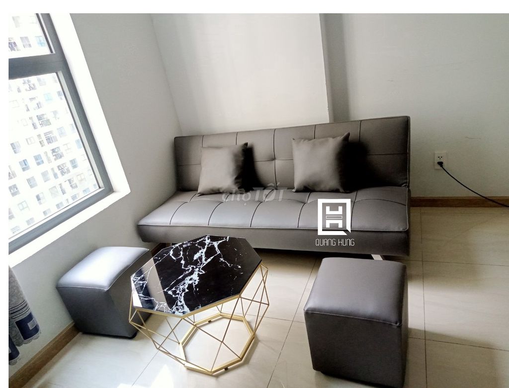Sofa giường Da Xám Đa năng. Mua bán Giường, chăn ga gối nệm tại Huyện Long Thành Đồng Nai được đăng bởi Nội Thất Quang Hùng TD hình 1