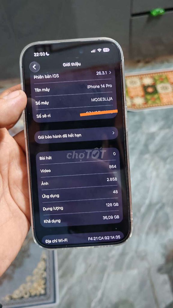 Apple iPhone 14 Pro 128GB lock. Mua bán Điện thoại tại Thành phố Thuận An Bình Dương được đăng bởi hoi lam gi hình 1