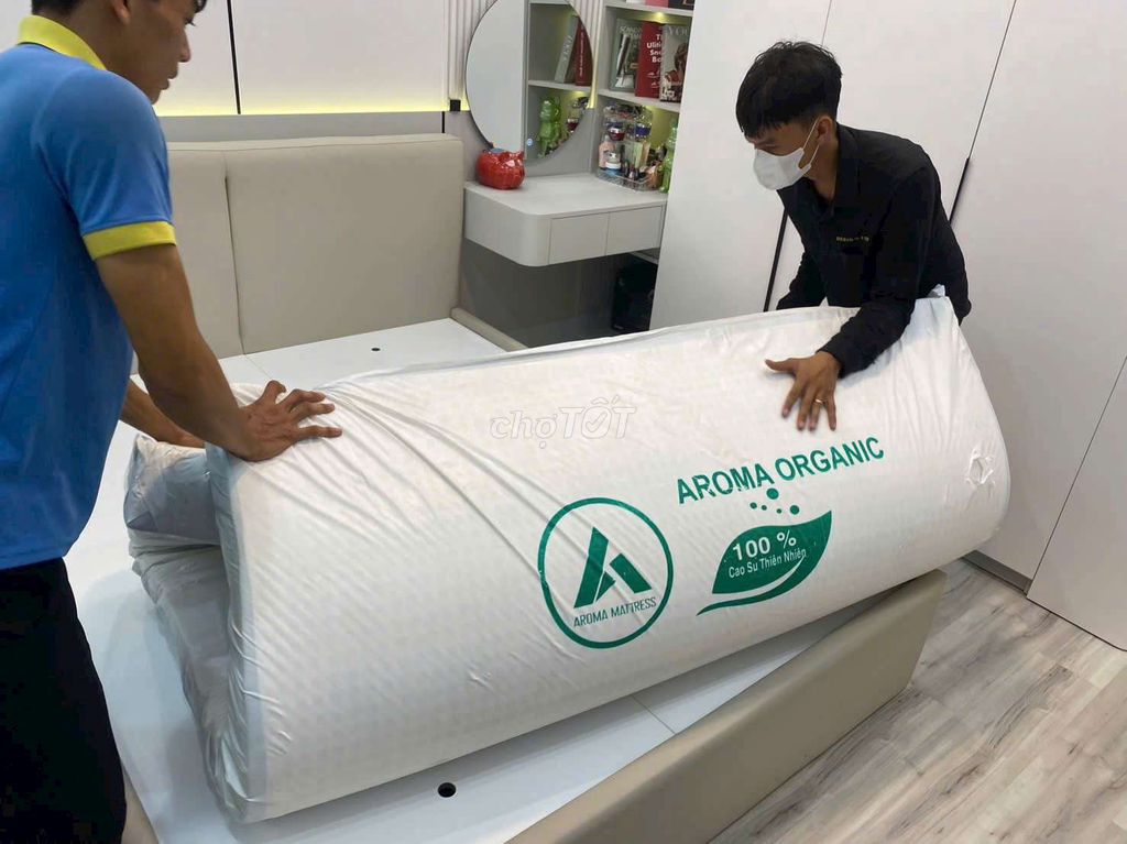 Nệm Aroma Organic Cao su thiên nhiên 1m6x2mx10cm. Mua bán Giường, chăn ga gối nệm tại Thành phố Ngã Bảy Hậu Giang được đăng bởi Nem Gia Kho hình 1