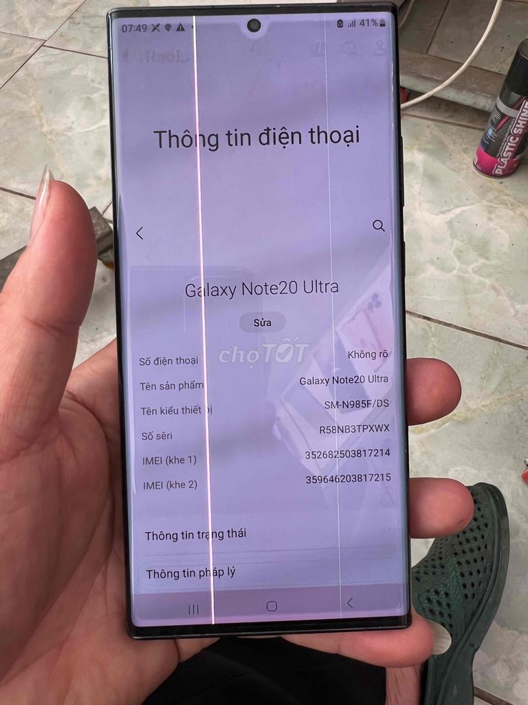 Samsung Note 20 Ultra 256GB Màn hình sọc. Mua bán Điện thoại tại Thị xã Tân Uyên Bình Dương được đăng bởi phi trường mobile hình 1