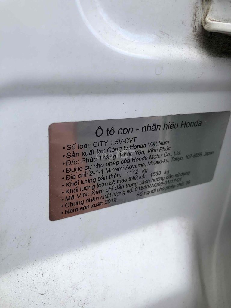 Honda City 2019 1.5 CVT - Chỉ 39.000km