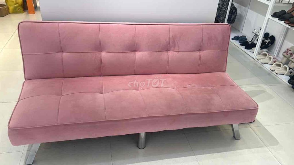 Ghế sofa vải hồng 1m7 gọn nhẹ. Mua bán Bàn ghế tại Thành phố Nha Trang Khánh Hòa được đăng bởi Tiênnguyen1992 hình 1